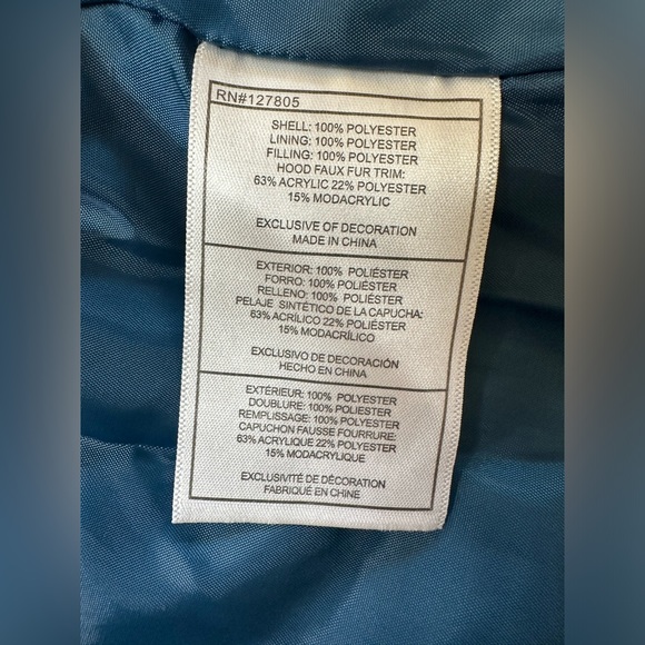 Free Country Girls Peacock Blue 3 in 1 Jacket NWT Various Sizes - Picture 4 of 16